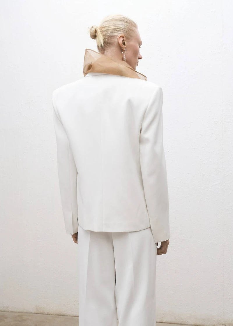 Oversized double-breasted suit blazer
