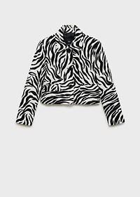 Zebra-print jacket with buttons