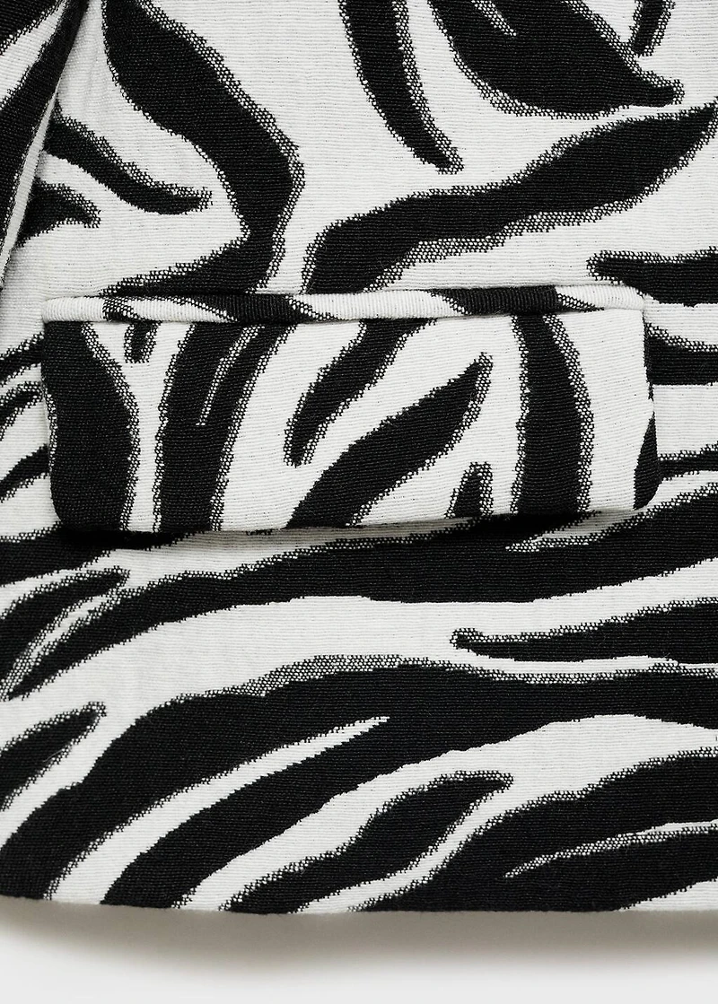 Zebra-print jacket with buttons