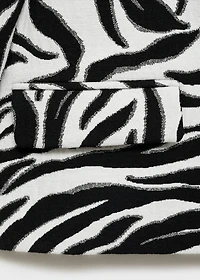 Zebra-print jacket with buttons