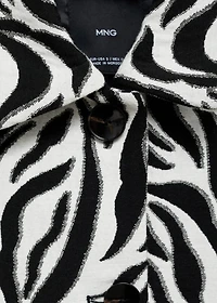 Zebra-print jacket with buttons