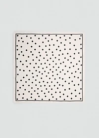 Polka-dot satin scarf