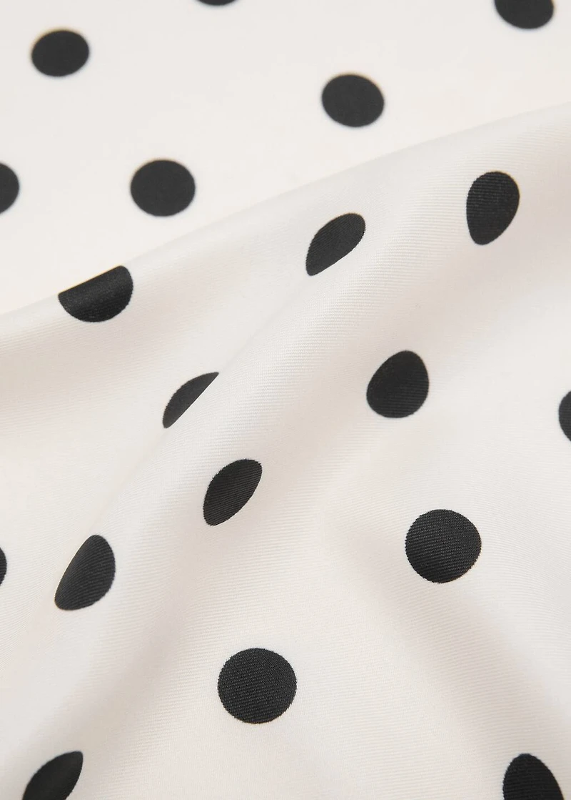 Polka-dot satin scarf