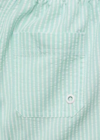 Striped drawstring swimsuit