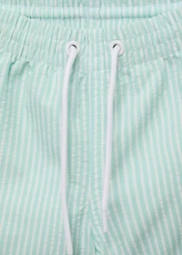 Striped drawstring swimsuit