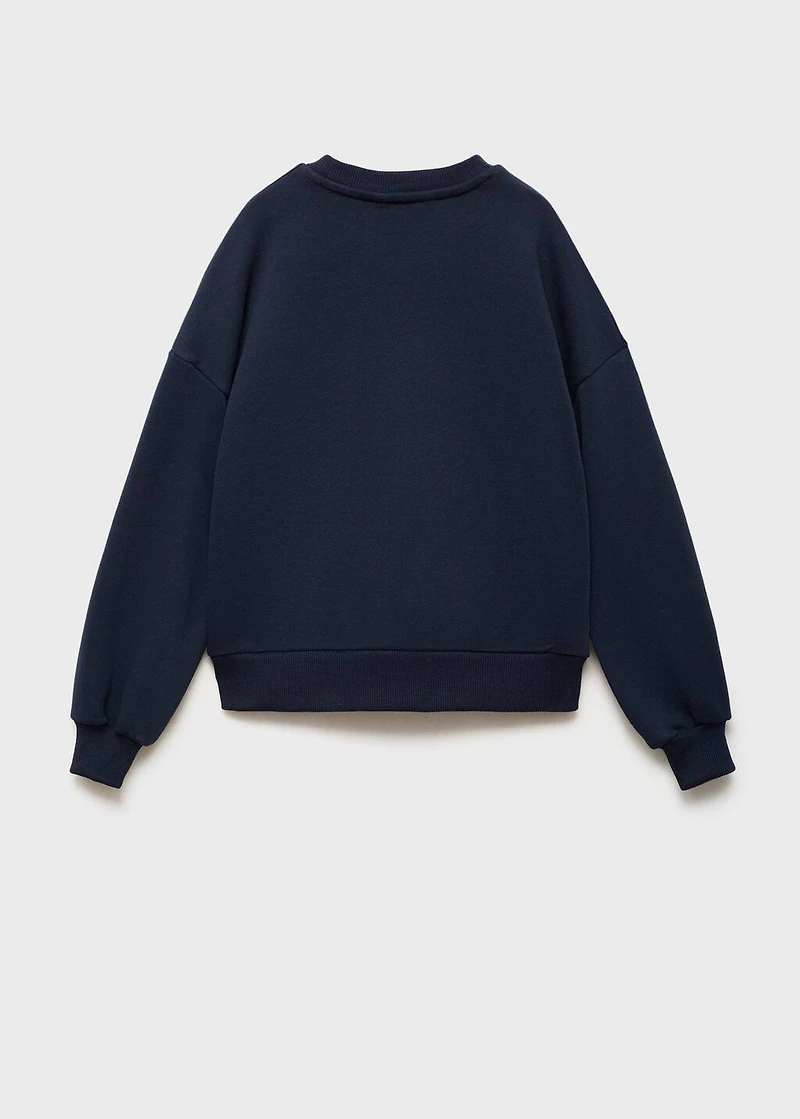 Embroidered floral cotton sweatshirt