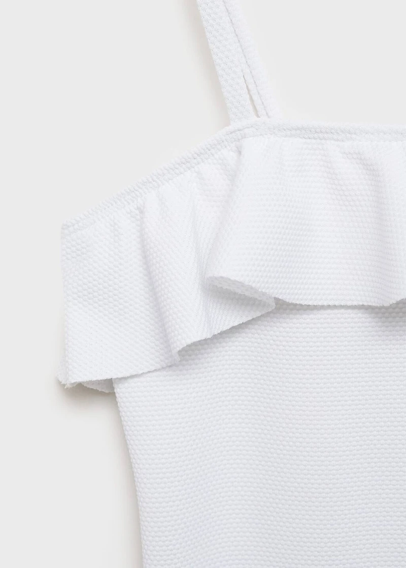Asymmetric ruffle swimsuit