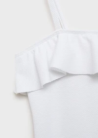 Asymmetric ruffle swimsuit