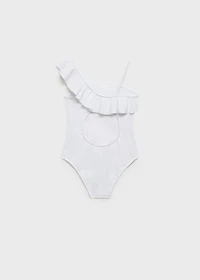 Asymmetric ruffle swimsuit