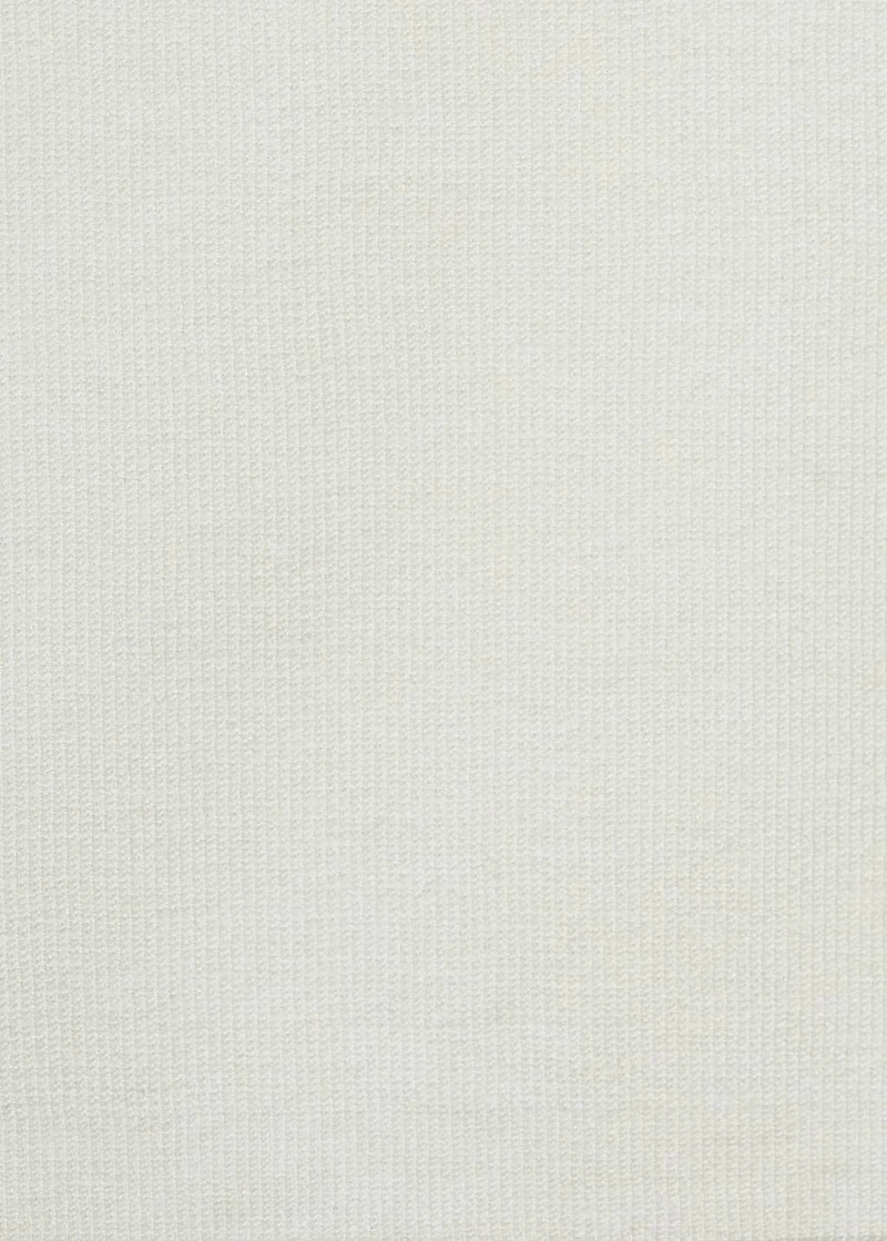 Fine-knit top with low neckline