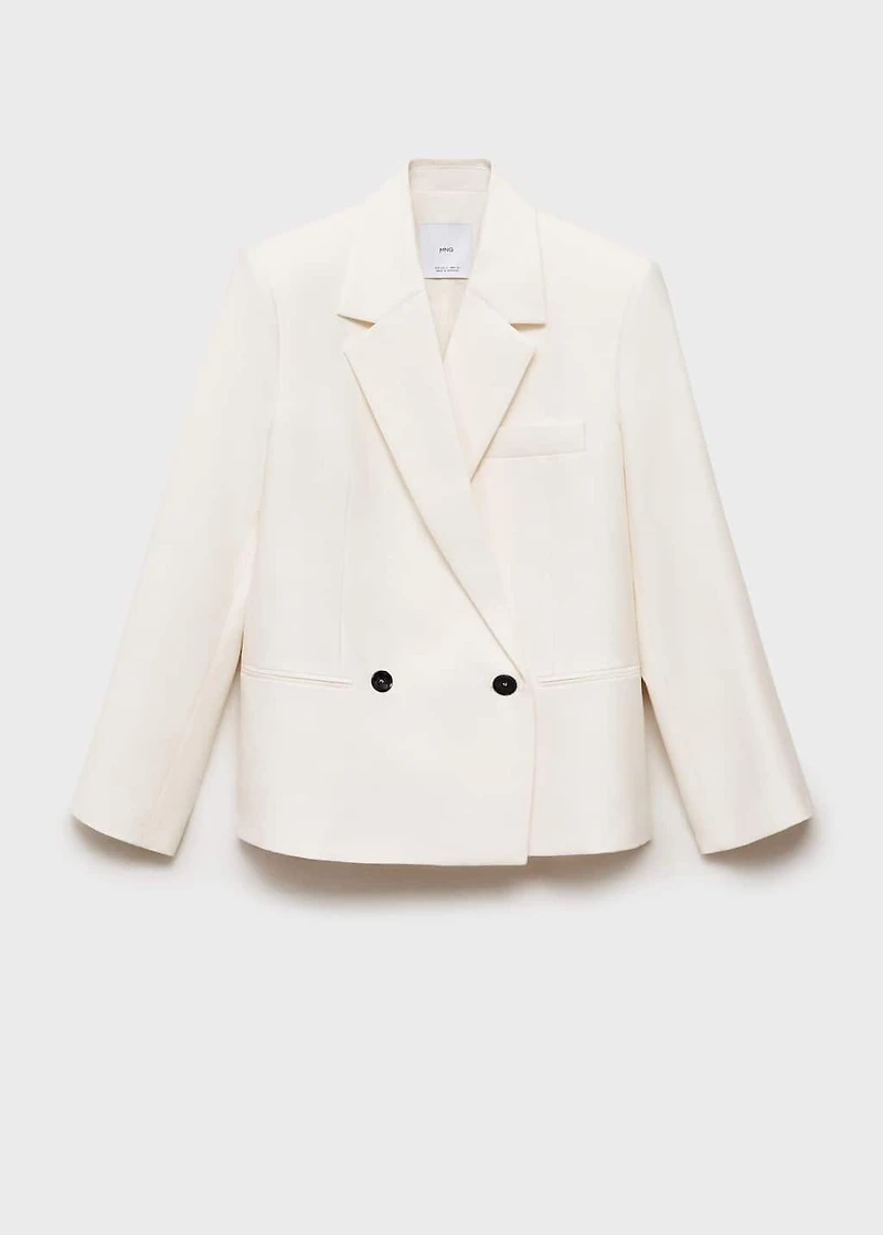 Contrasting double-breasted blazer