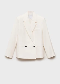 Contrasting double-breasted blazer