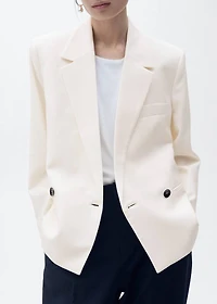 Contrasting double-breasted blazer