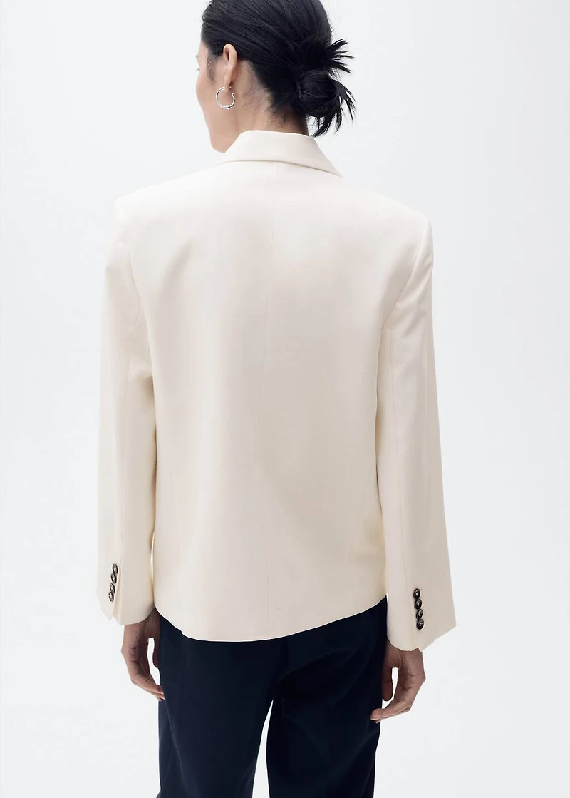 Contrasting double-breasted blazer