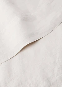 Washed linen top sheet for 180/200 cm bed