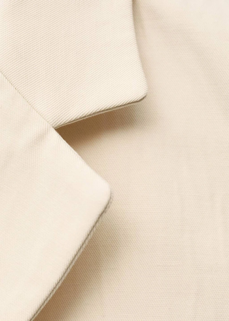 Wrinkled linen-blend suit blazer