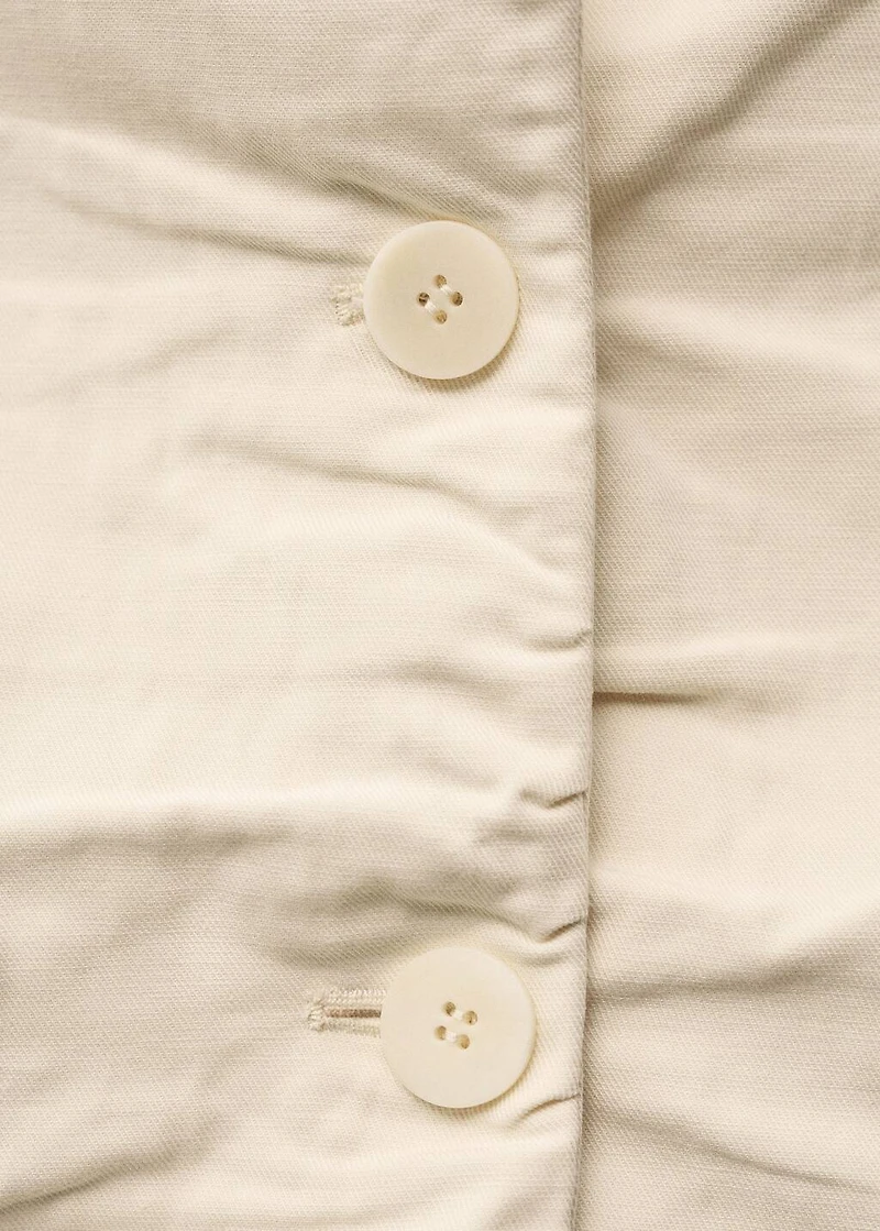 Wrinkled linen-blend suit blazer