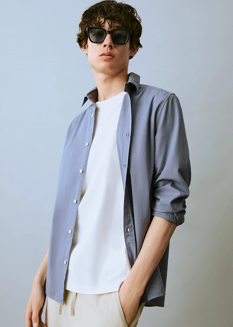 Linen oxford shirt