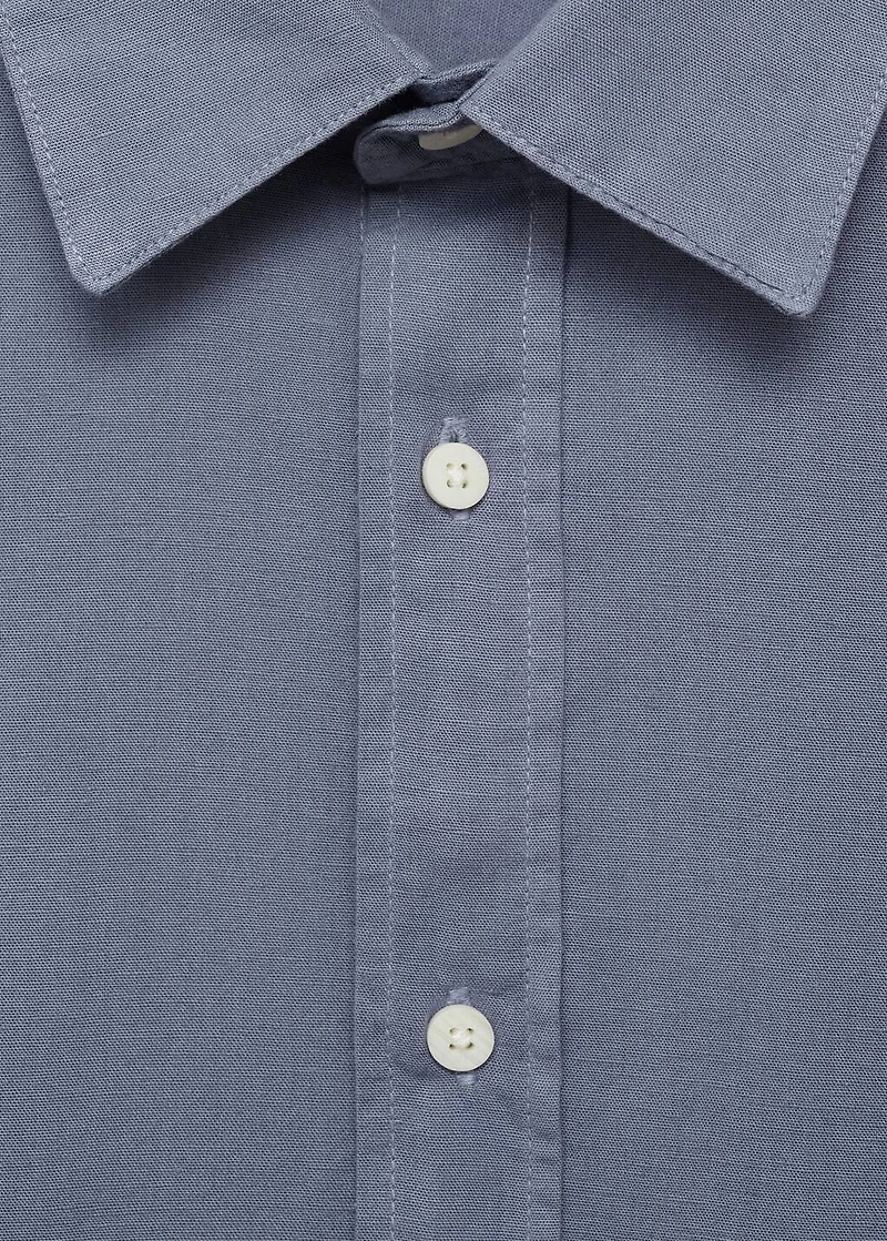 Linen oxford shirt