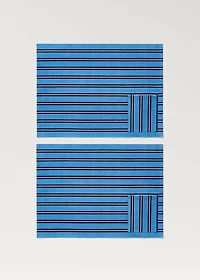 Cotton multi-striped placemats