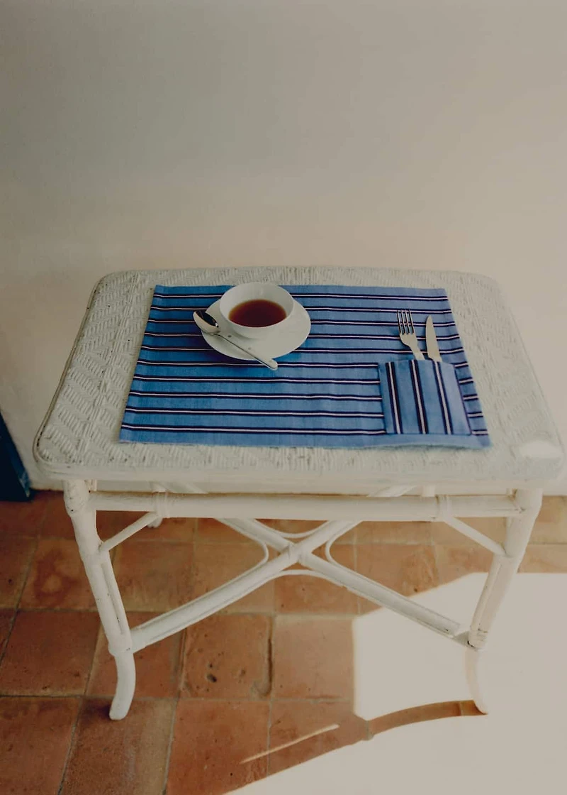 Cotton multi-striped placemats