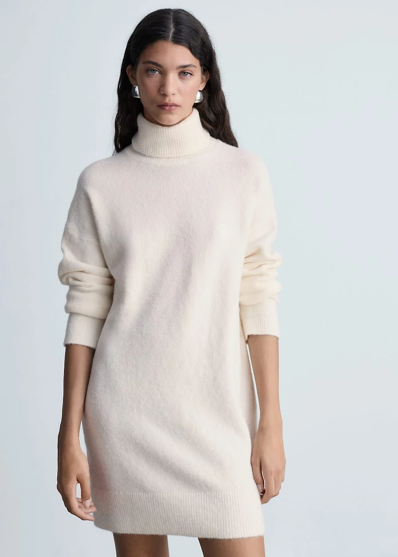 Knitted turtleneck dress