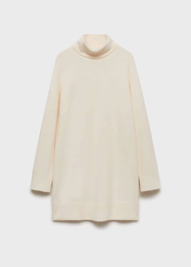 Knitted turtleneck dress