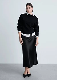 Perkins-neck sweater with zip