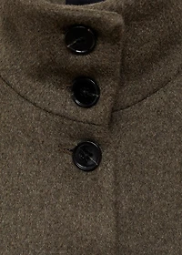 Wool-blend jacket with pockets