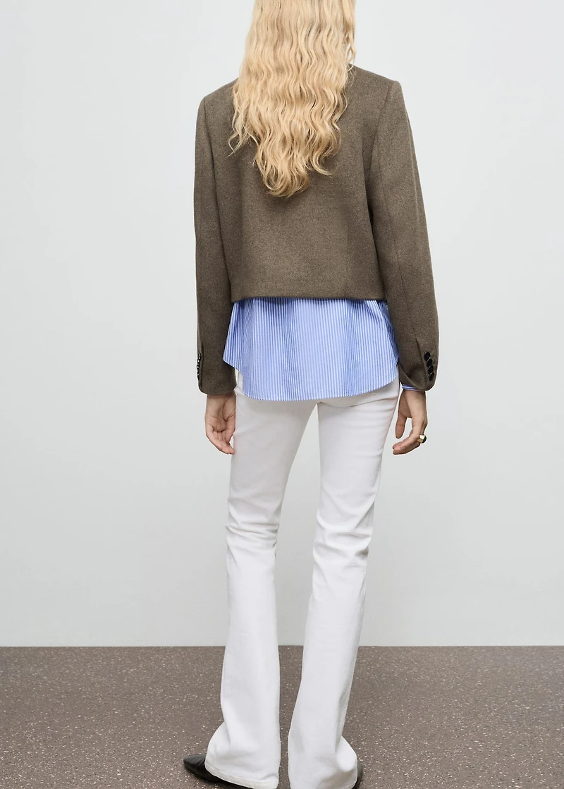 Wool-blend jacket with pockets