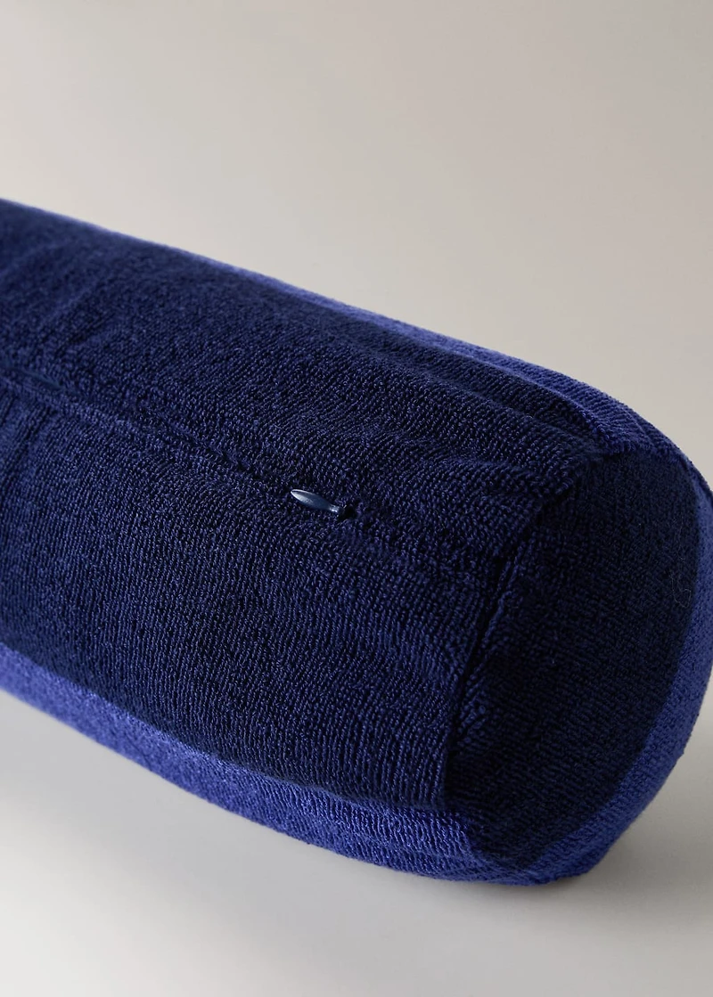 Towel-effect bolster cushion