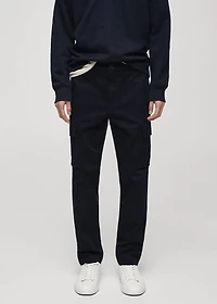 Regular-fit cotton cargo pants