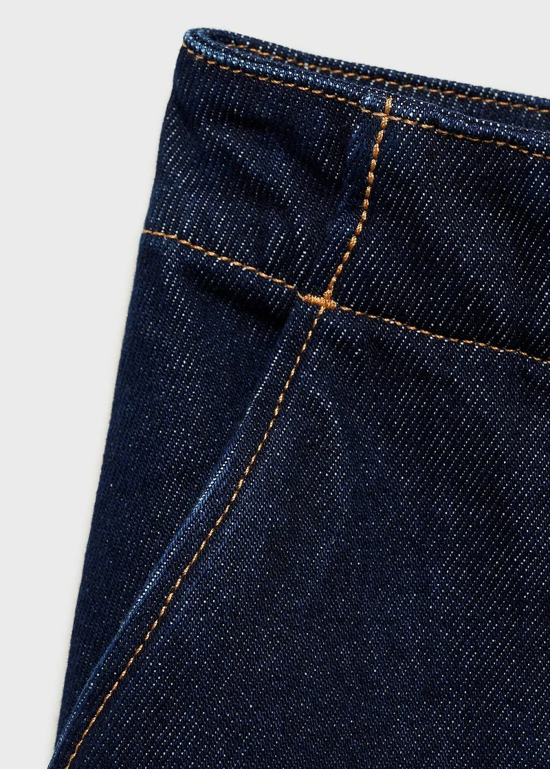Flared denim skirt