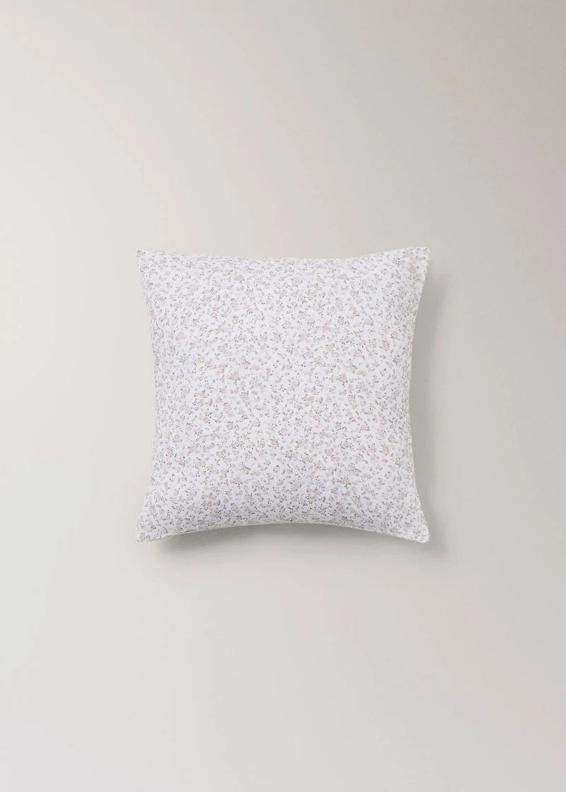 Cotton floral-print children’s cushion cover 40x40 cm