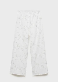 Embroidered pajama pants