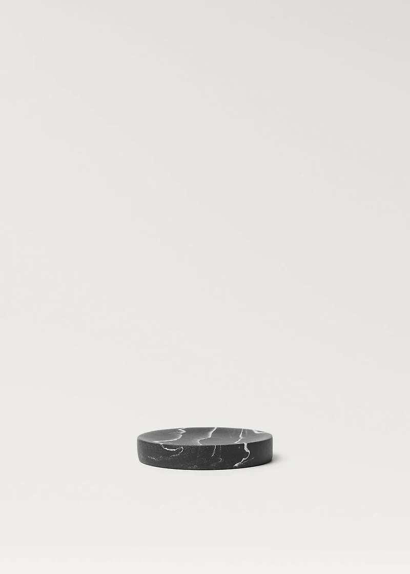 Marble-effect soap dish