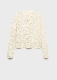 Polka-dot knitted cardigan