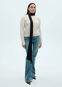 Polka-dot knitted cardigan