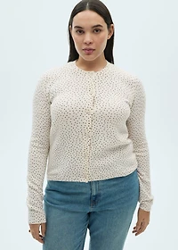Polka-dot knitted cardigan