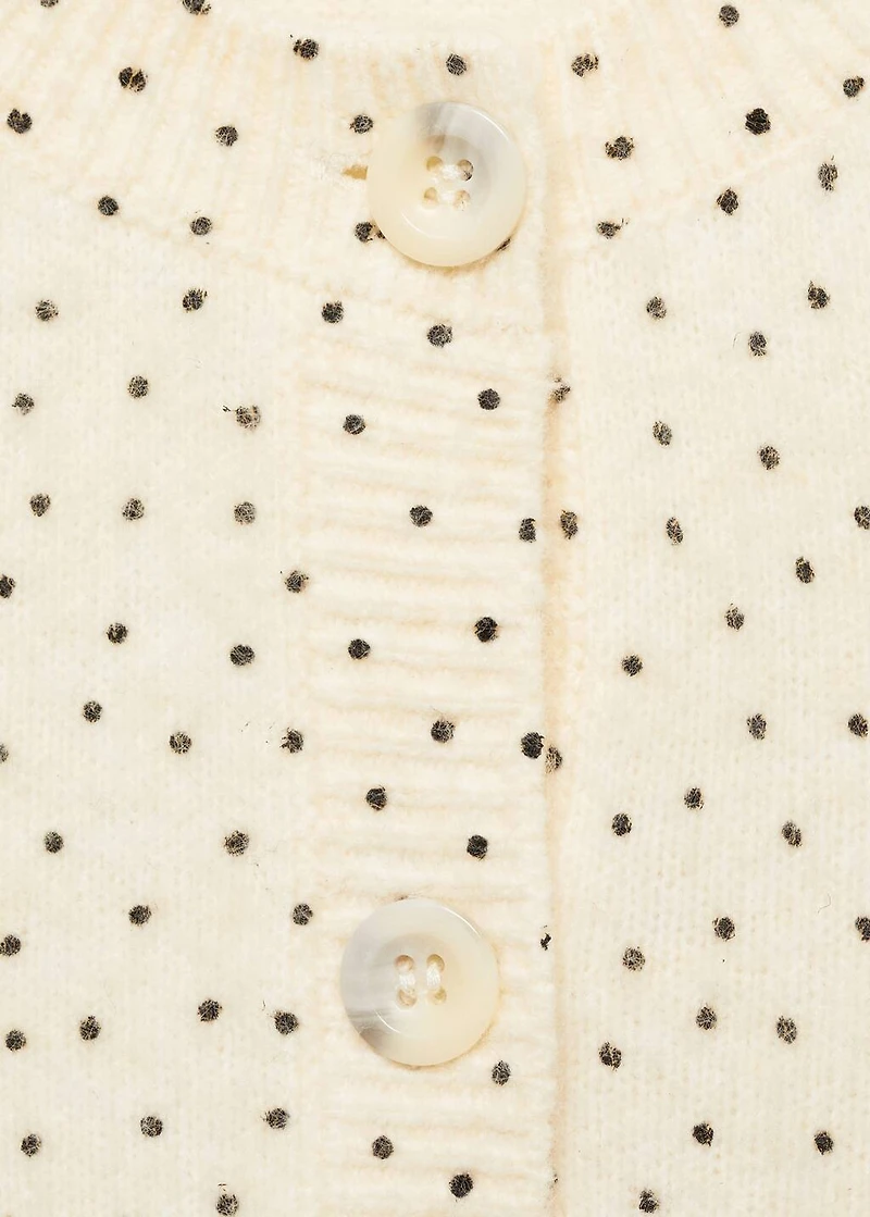 Polka-dot knitted cardigan