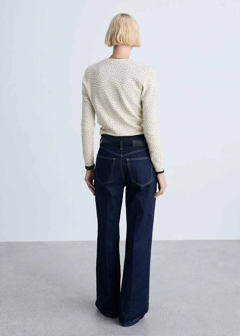 Polka-dot knitted cardigan