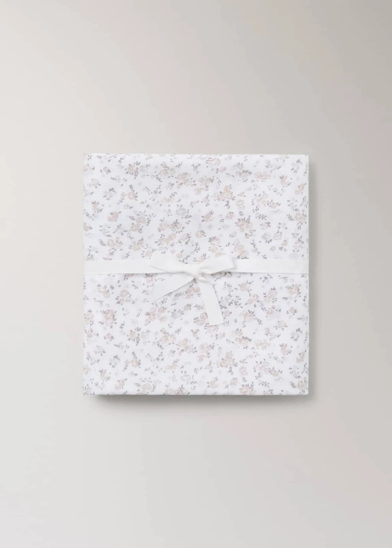 Set of children's cotton muslin with mini-flower print