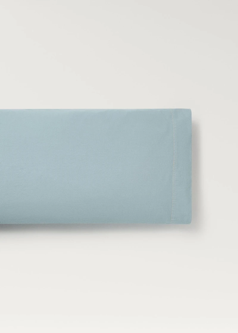 Children's washed cotton double-stitched pillowcase 45x110 cm