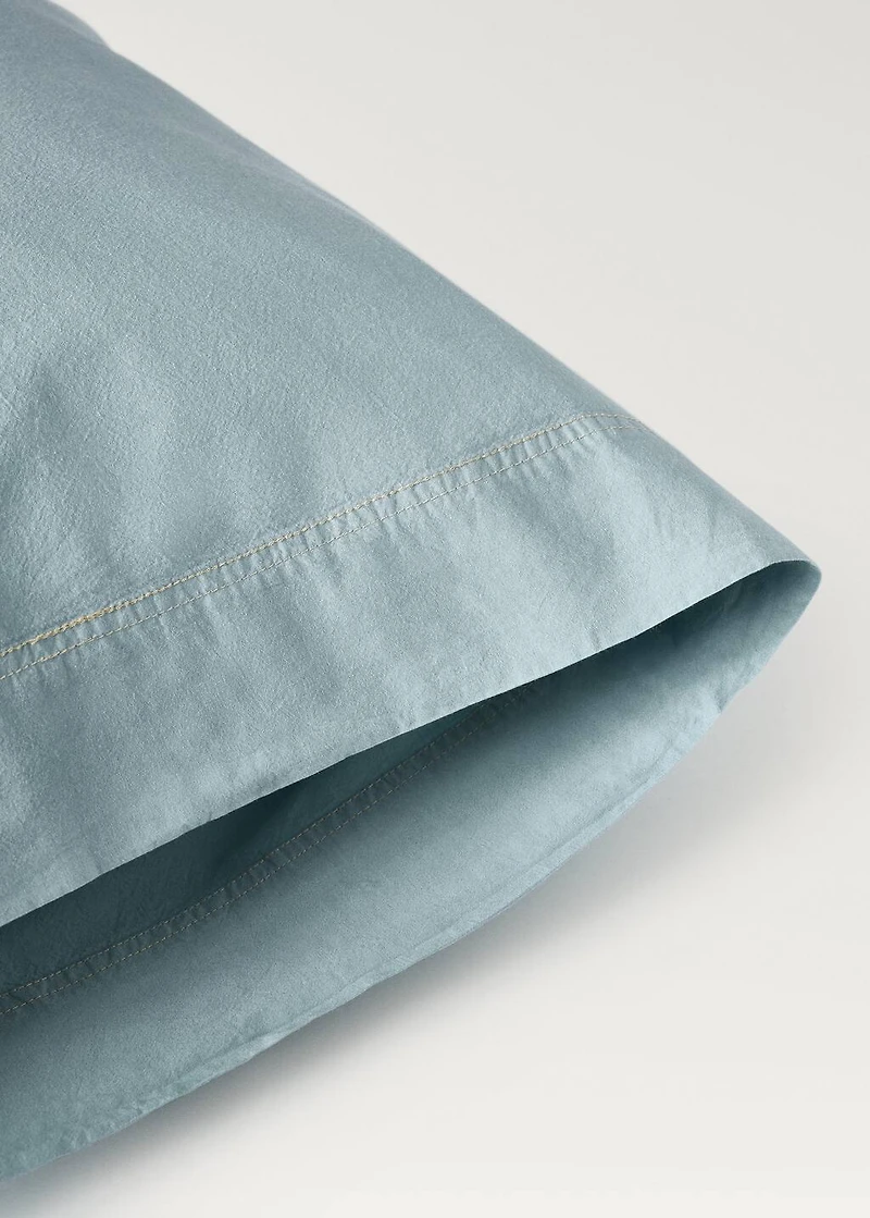 Children's washed cotton double-stitched pillowcase 45x110 cm