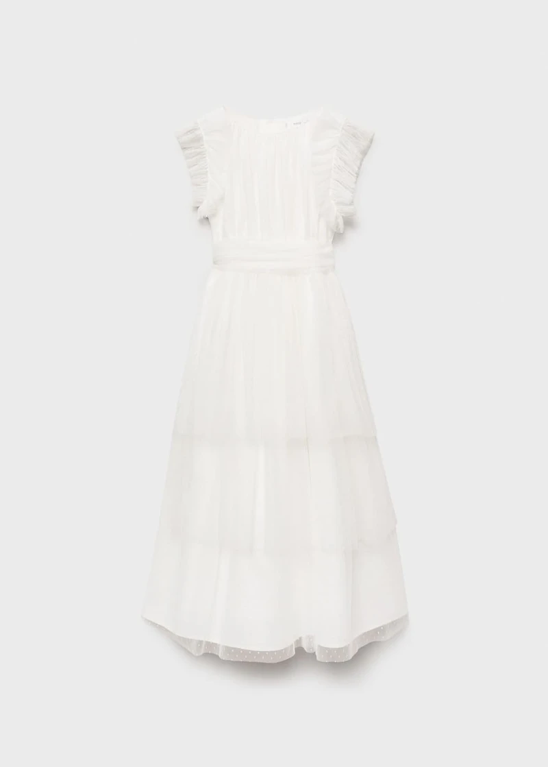 Ruffle plumeti dress
