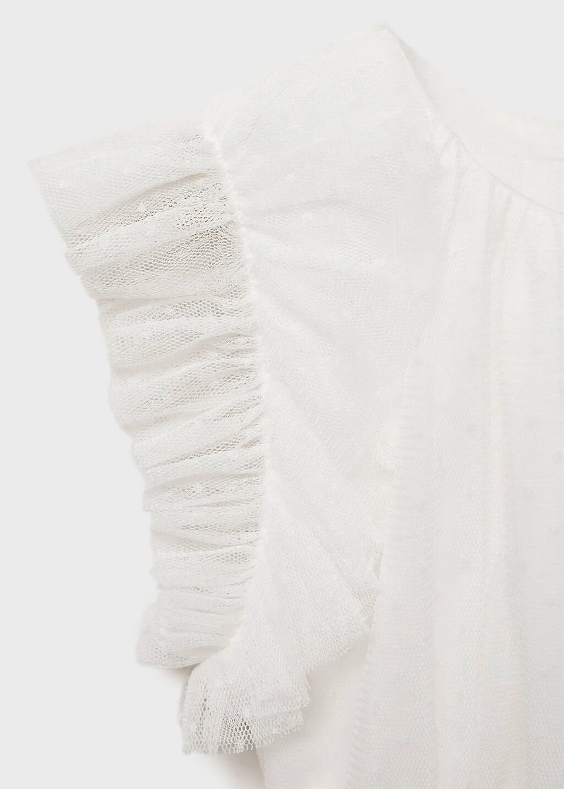 Ruffle plumeti dress