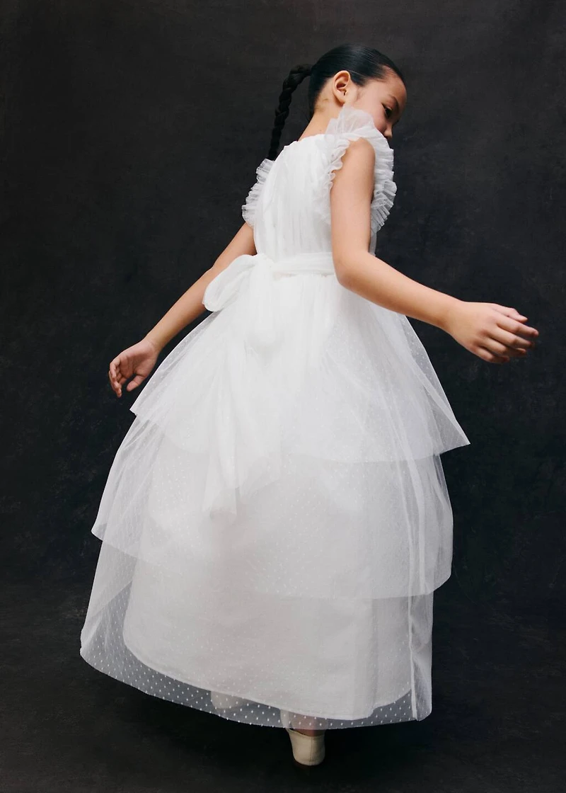 Ruffle plumeti dress