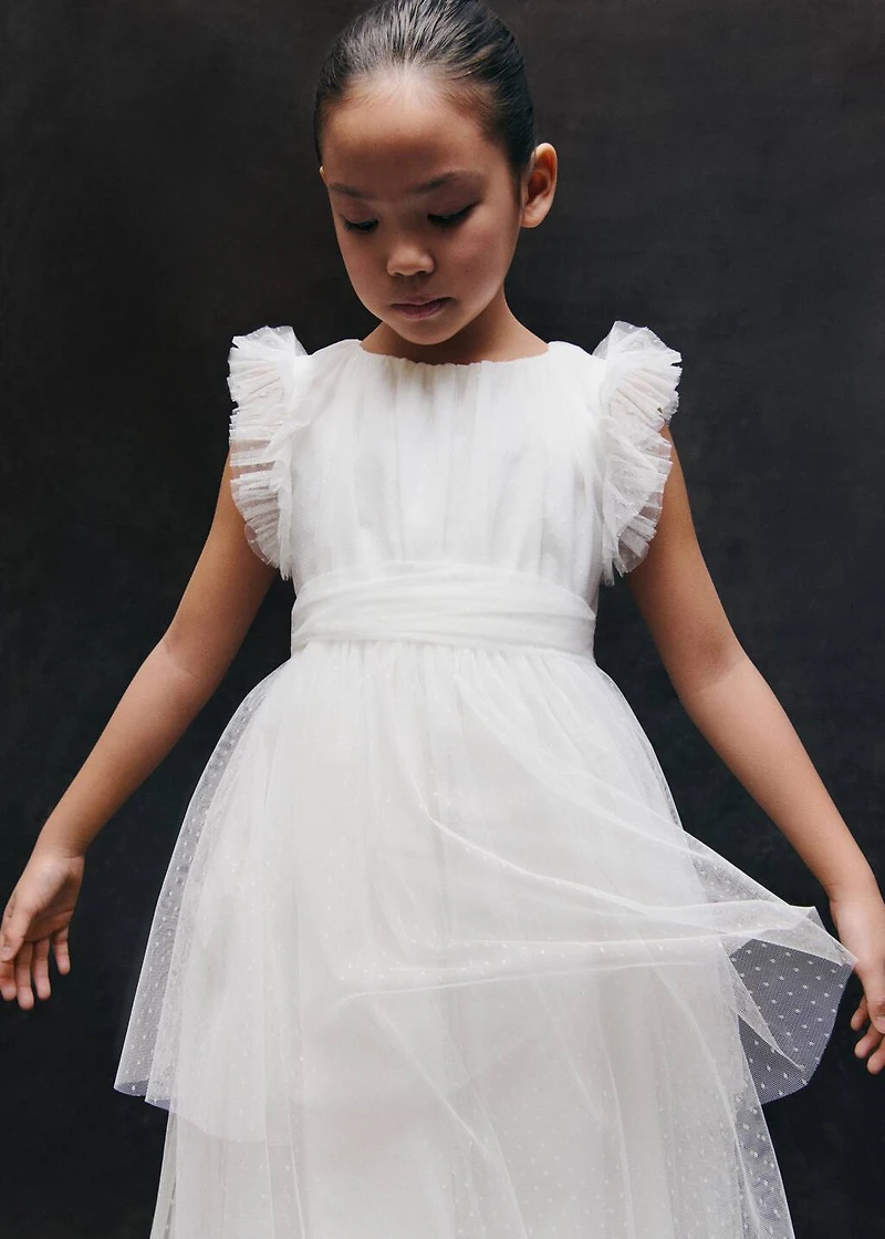 Ruffle plumeti dress