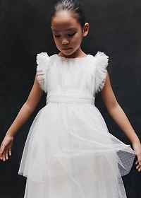 Ruffle plumeti dress