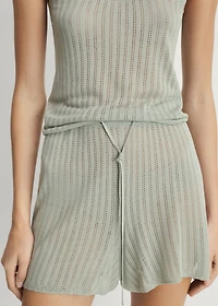 Pajama shorts with pointelle detail